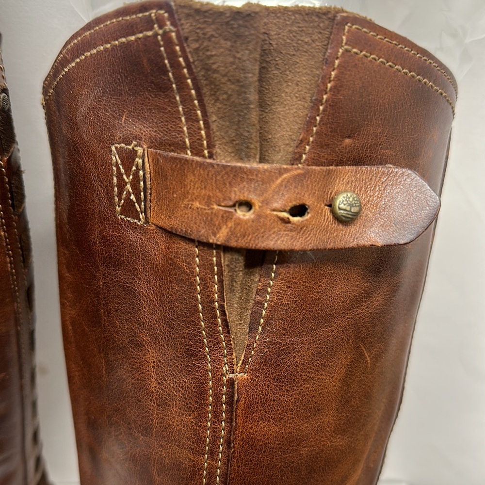 Timberland Savin Hill EUC Brown leather riding boots size 7.5 - Picture 2 of 9